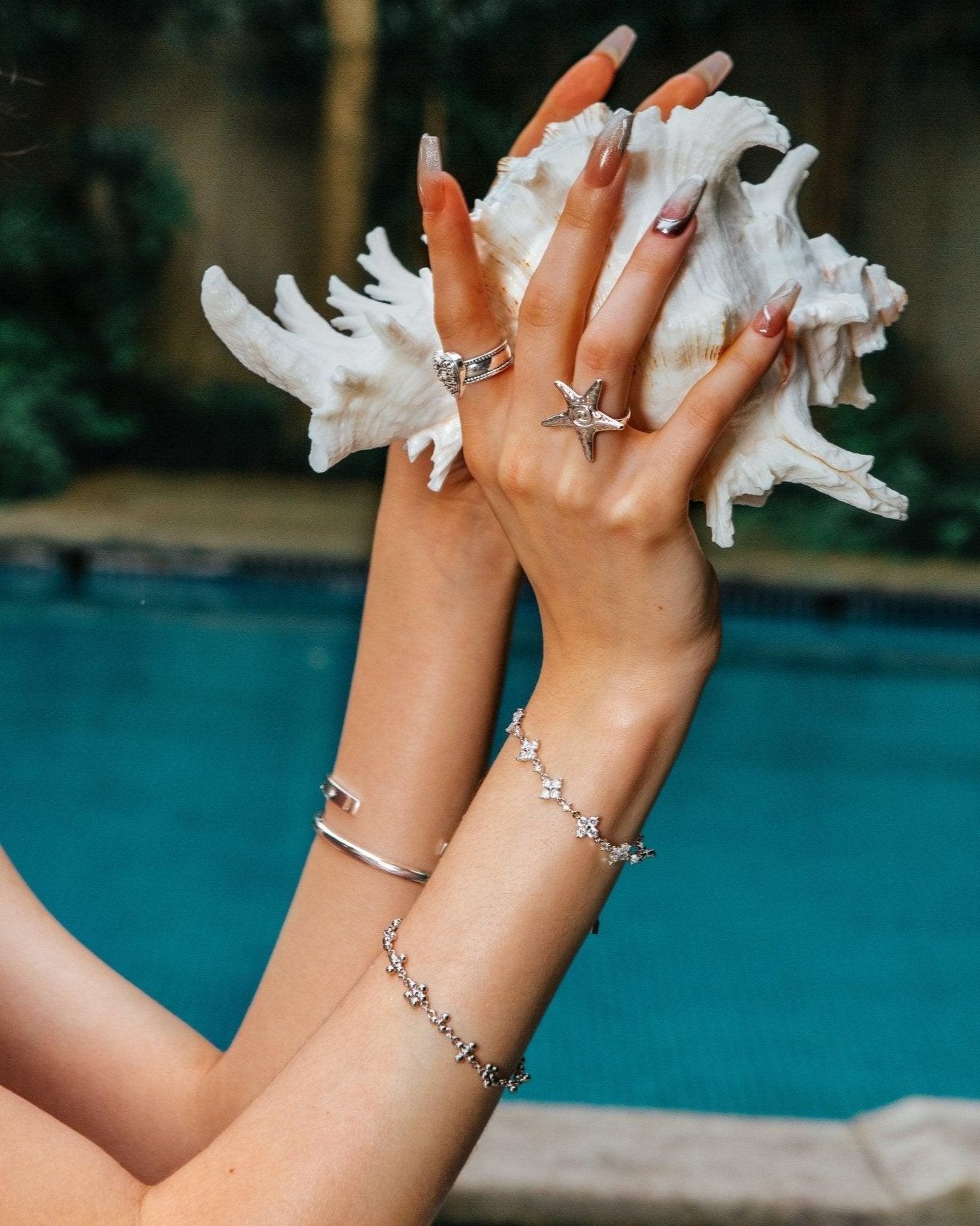 Silver Starfish Ring